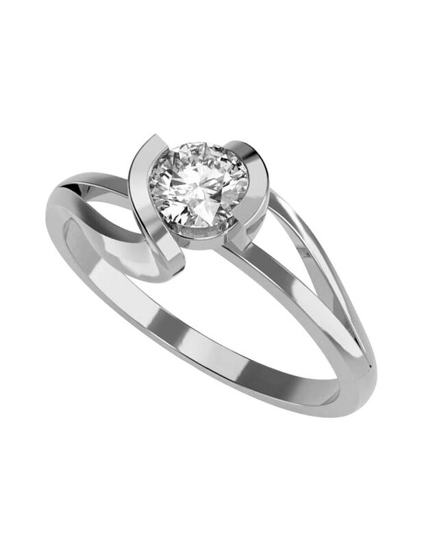 Anillo de Compromiso de 14K con Diamante de Lab... image number null