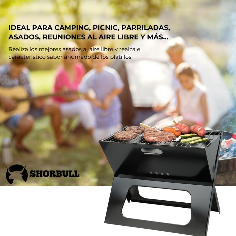 Asador Port&aacute;til Plegable Shorbull Dise&ntilde;o Compac... image number null