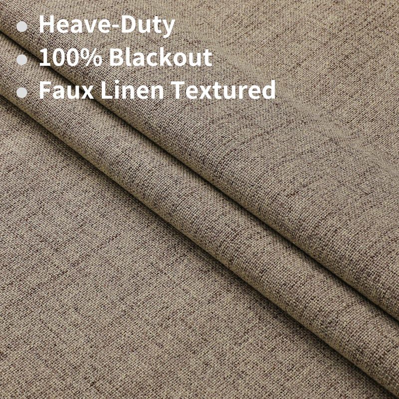 Cortinas Joydeco Blackout De Lino 100% Opaco, 2... image number null