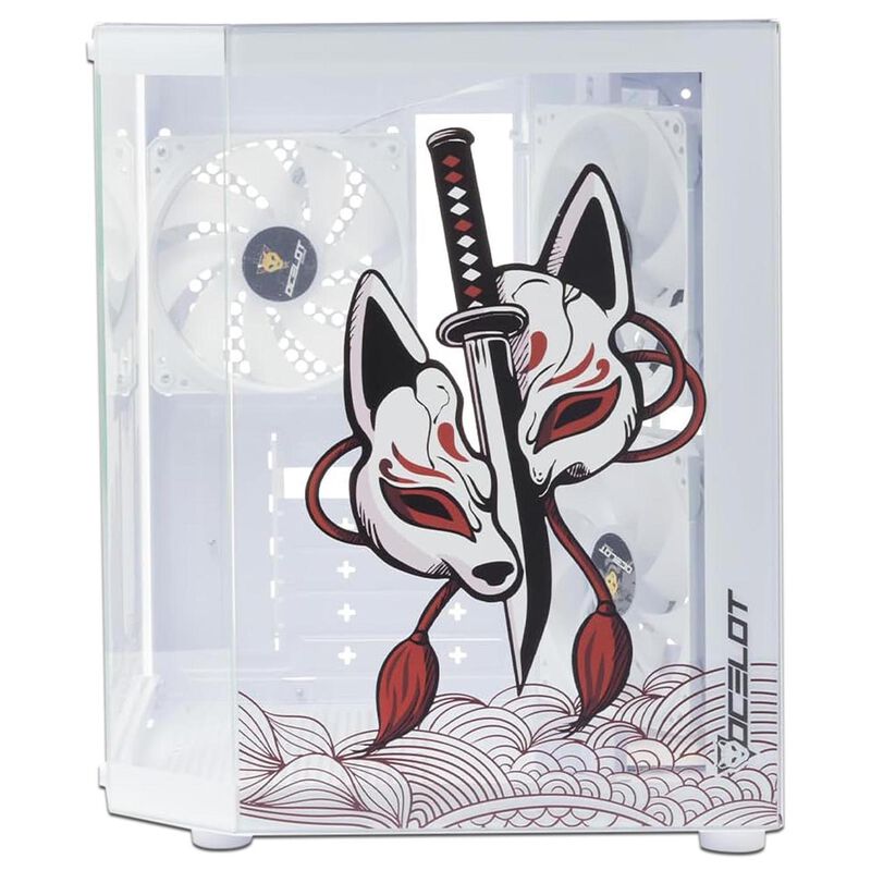 Gabinete Gamer Ocelot White Kitsune, Mid Tower,... image number null