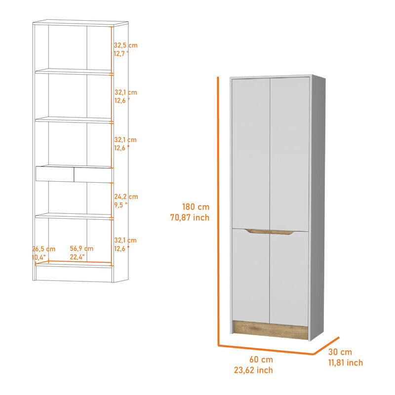 Alacena Soler Blanco Y Macadamia Virtual Mueble... image number null