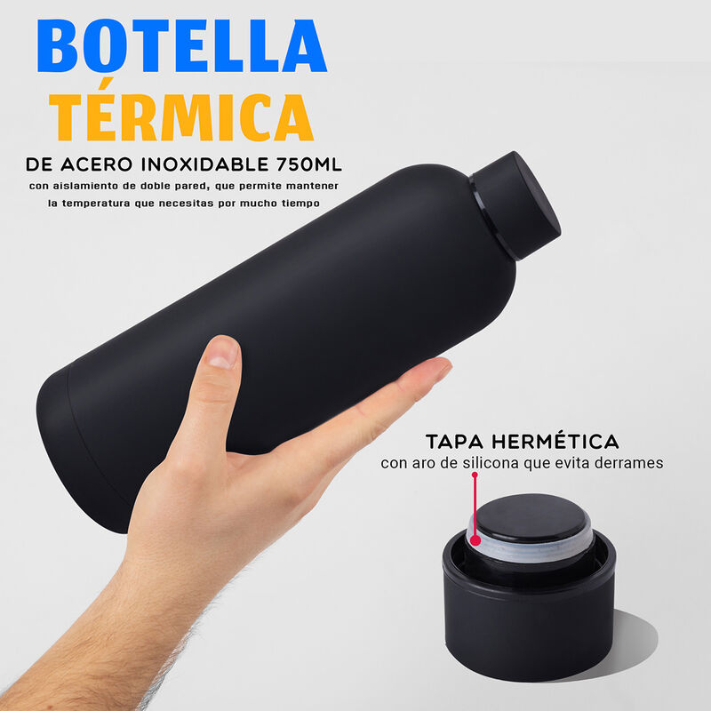 Botella termo de acero inoxidable doble pared N... image number null