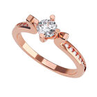 Anillo de Compromiso en Oro Rosa 14K con Circonia -  Talla:8.5/ M368-14R-CZ-85