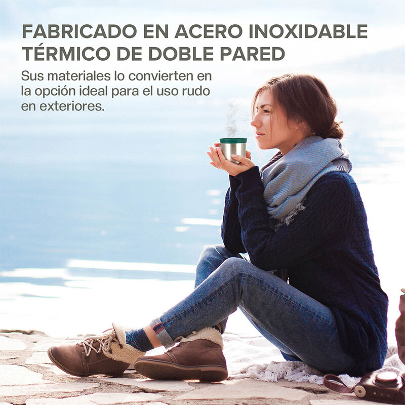 Termo para Caf&eacute; de Acero Inoxidable de Doble Pa... image number null