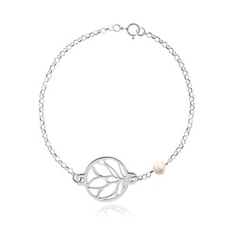 Set de Collar y Pulsera Amapola con Perla Blanc... image number null