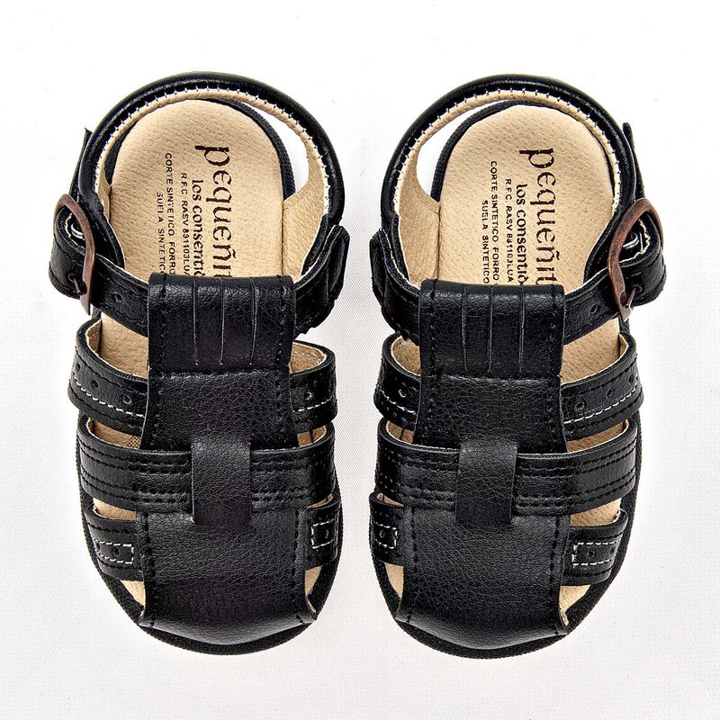 Chaparrin Sandalia Para Beb&eacute; Negro Cod 131915-b image number null
