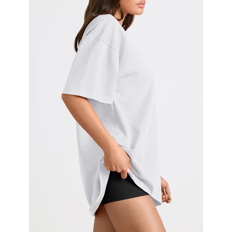 Camiseta Trendy Queen Blanca S Oversize Manga C... image number null