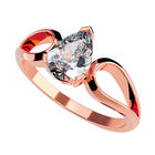 Anillo de Compromiso de 14K con Diamante de Laboratorio 0.70 CT F VS1 Talla 5 ORO ROSA 14K&ndash; / FJ585-70-14R-LG-5