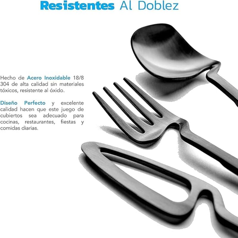 Juego de Cubiertos Acero Inoxidable 16 pzs Blue... image number null