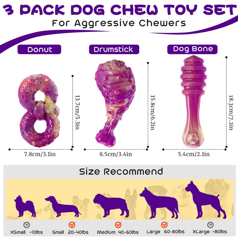 Juguetes Para Morder Perros Wintour Pack De 3, ... image number null
