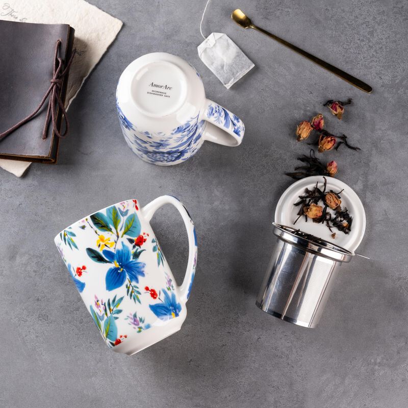 Taza De T&eacute; Amorarc 510 ml Con Infusor Y Tapa image number null
