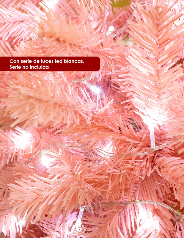 Árbol pino de Navidad rosa 180 cm vara de estre... image number null