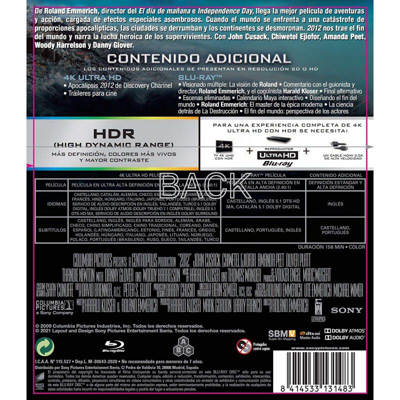2012 [4k Uhd,blu-ray] (2009) image number null