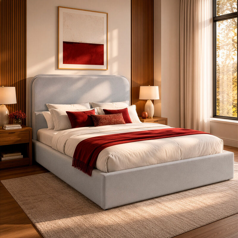 Cama King Size Elite Atlas Del Descanso Gris Ma... image number null