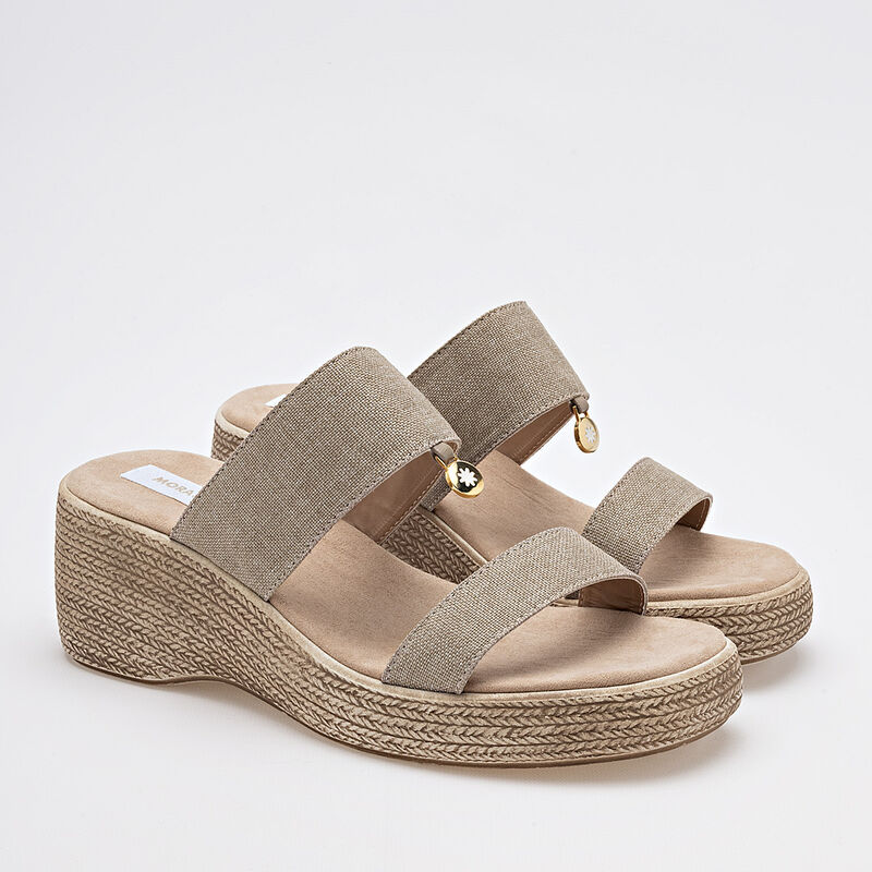 Mora Confort Sandalia para mujer beige image number null