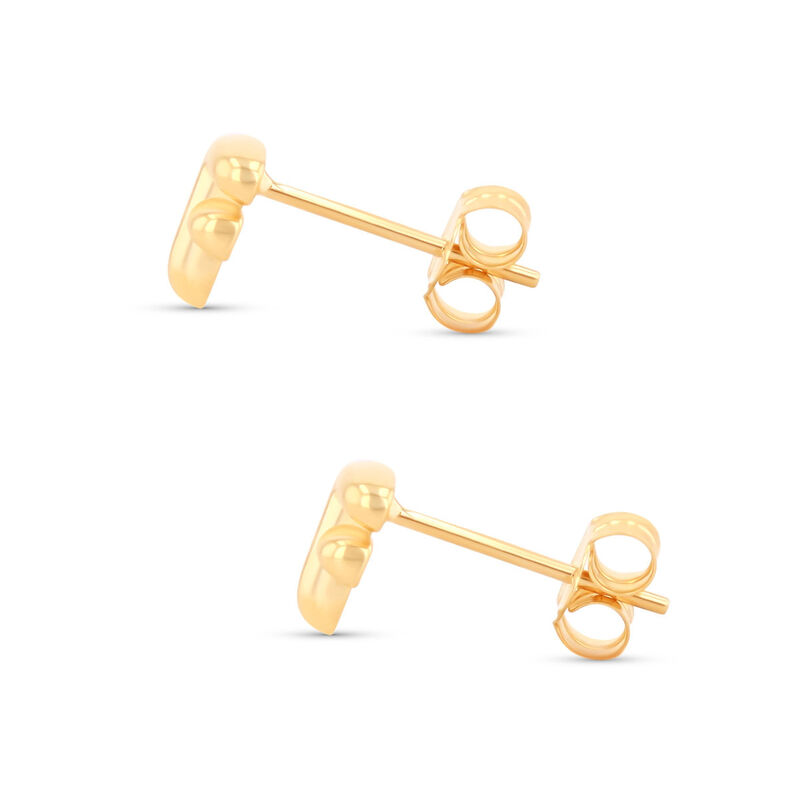 Aretes De Oro Amarillo De 10K (Letra F) image number null