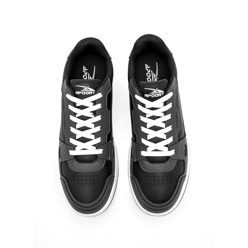 Apoort Tenis urbano para hombre. Negro gris image number null