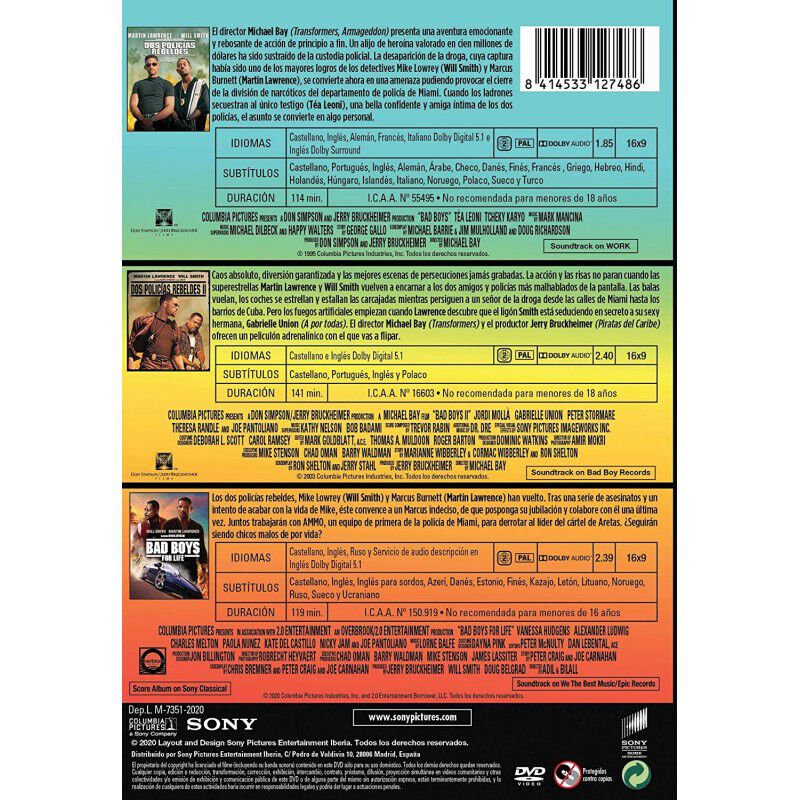 Pack 1-3: Bad Boys [dvd] image number null