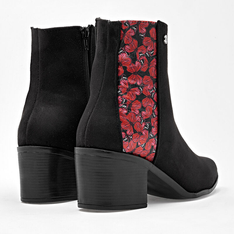 Mora Tierra Bot&iacute;n para mujer negro rojo image number null