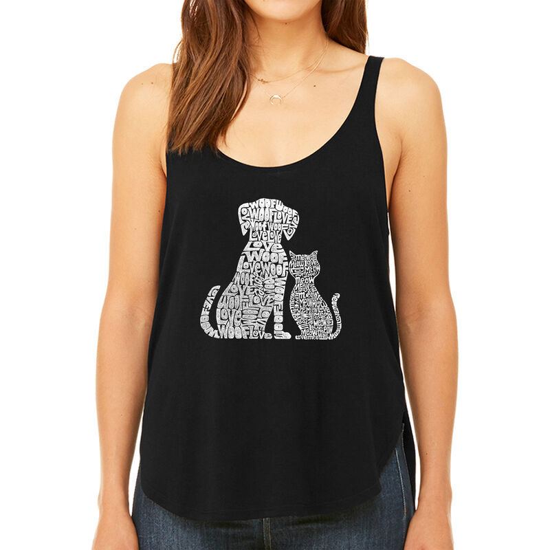 Tank Top Holgado Word Art Para Mujer - Perros y... image number null