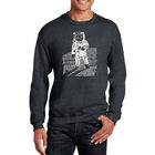 Sudadera De Cuello Redondo Word Art Para Hombre - Astronauta - Gris