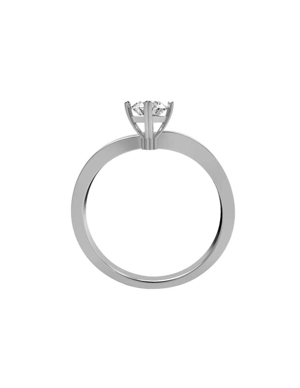 Anillo de Compromiso en Oro de 14K con Circonia... image number null