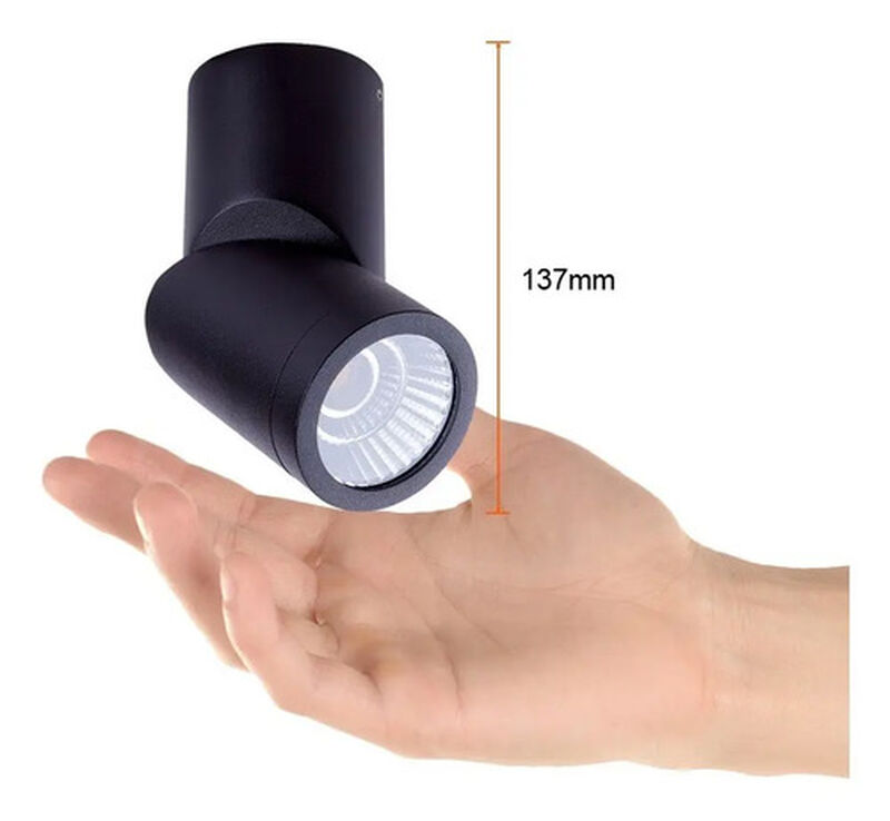 L&aacute;mpara Spot Sobreponer Interior Negro 6.5w Luz... image number null