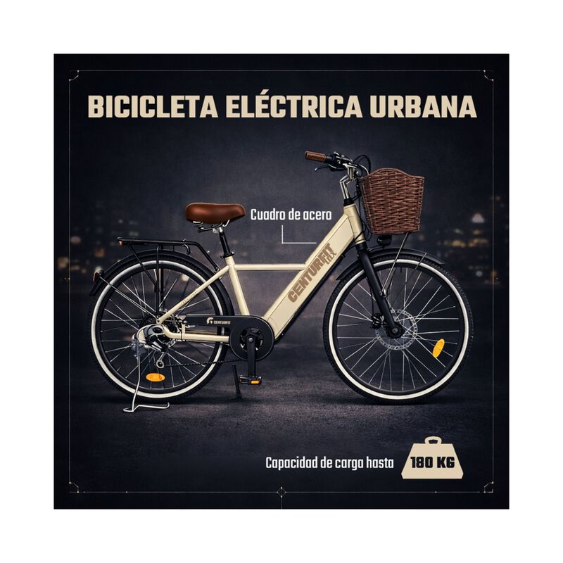 Bicicleta Electrica Vintage 21 Vel 35km/h Freno... image number null