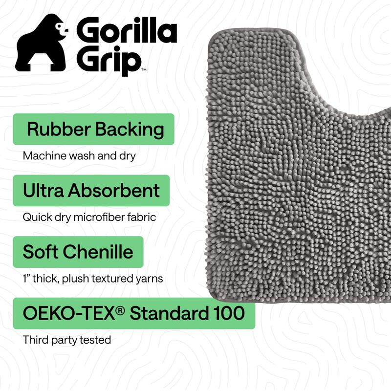 Alfombra De Ba&ntilde;o Gorilla Grip 48 &times; 64 cm Gris D... image number null
