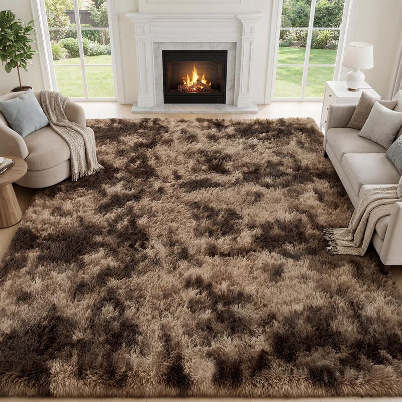 Alfombra Plhxfr 244x152 Cm Caf&eacute; Marr&oacute;n Tipo Sha... image number null