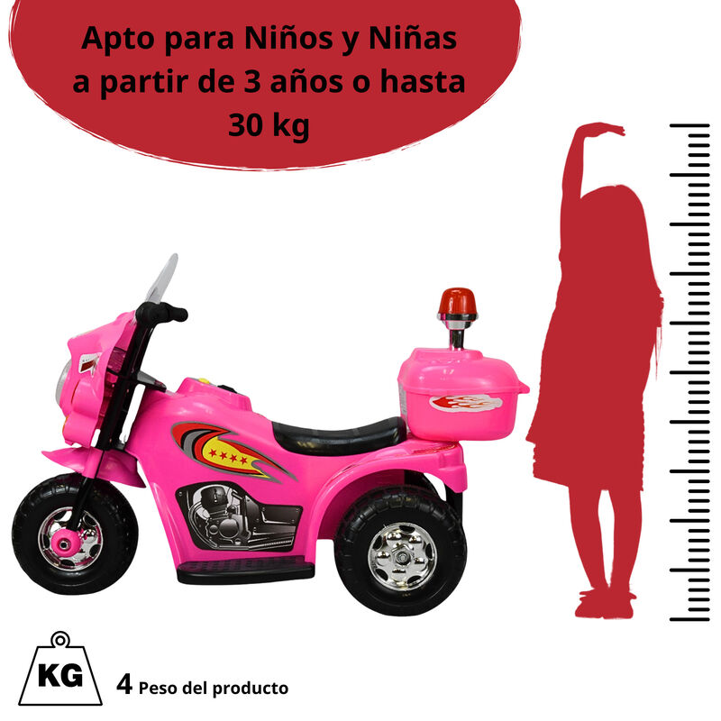 Moto Montable El&eacute;ctrica para Ni&ntilde;os Luces y Soni... image number null