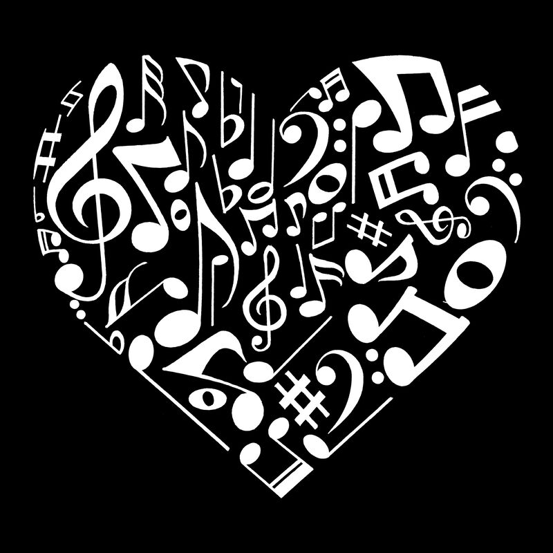 Camiseta Word Art Para Ni&ntilde;a - Coraz&oacute;n Musical -... image number null