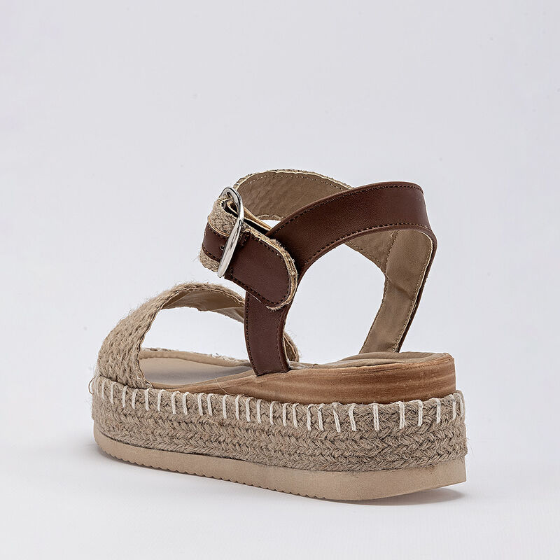 Queen sandalia tipo alpargata para mujer beige ... image number null