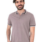 Playera Caballero Polo Cuello Abotonado Café Medio Premium Roosevelt C364