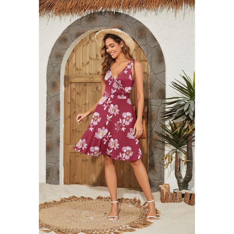 Vestido de Verano WEACZZY con Escote V, Sin Man... image number null