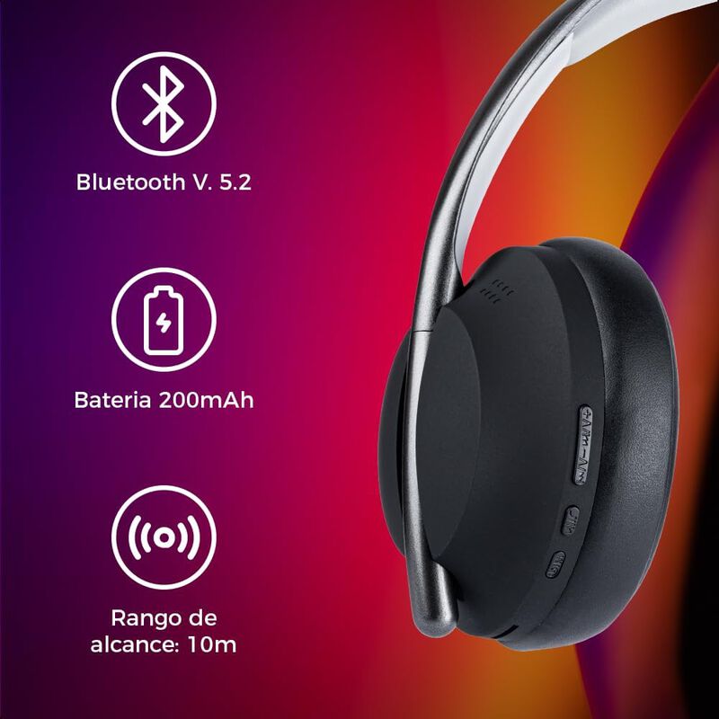 TechZone Audífonos DJ Ultra Bass Bluetooth V5.2 image number null