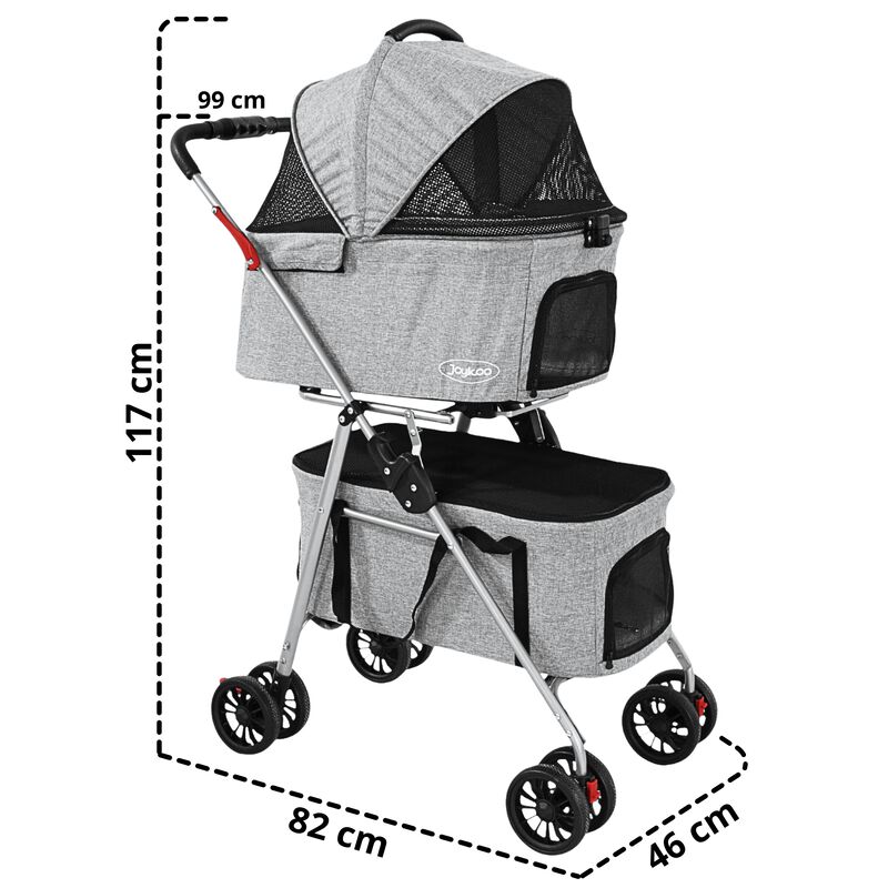 Carriola Doble para Mascotas Cochecito para Per... image number null