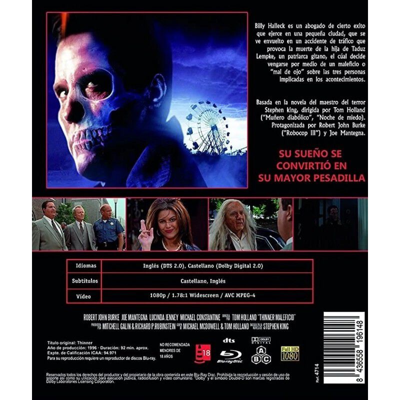 Maleficio (thinner) [blu-ray] (1996) Thinner De... image number null