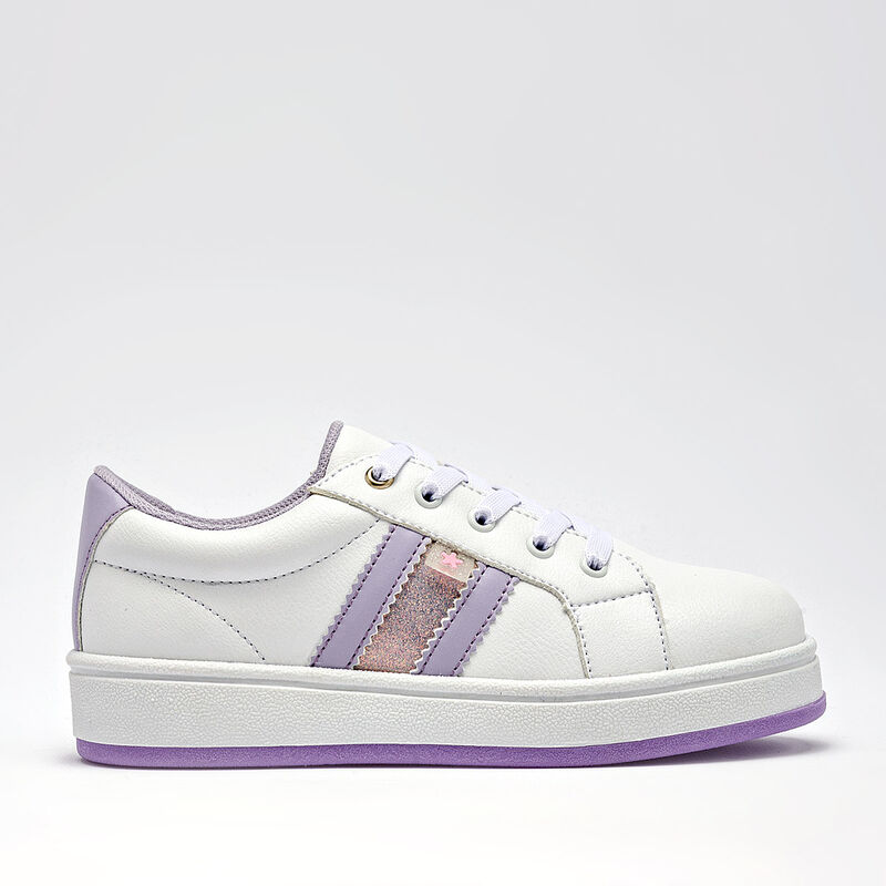 Moramora tenis para ni&ntilde;a blanco lila cod 140661... image number null