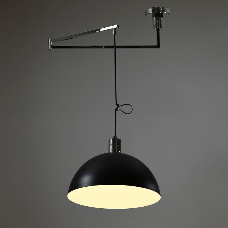 Lampara Candil Movible de 1 Luz Ajustable Negro image number null