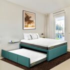 Colch&oacute;n Individual Smile 2 Pack + Cama Canguro Individual Color Azul