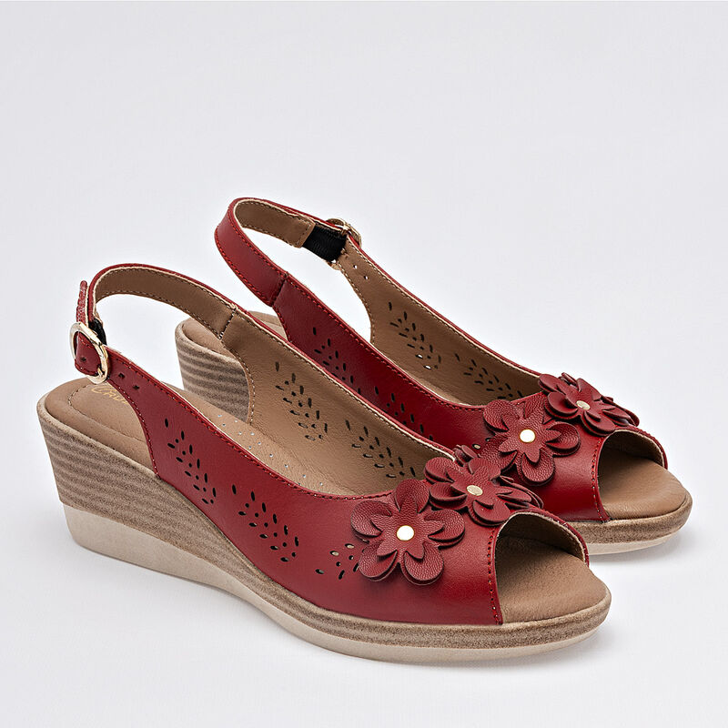 Cruz Shoes sandalia confort para mujer rojo cod... image number null