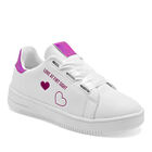 Moramora Tenis urbano para mujer blanco fucsia