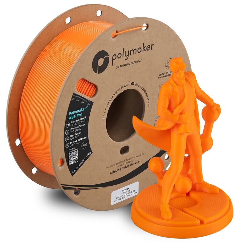 Filamento Polymaker Abs Pro Naranja 1 kg 1,75 m... image number null