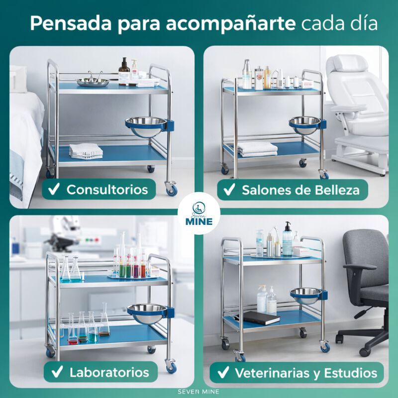 Mesa Pasteur Acero Inoxidable Con Taz&oacute;n Lateral... image number null