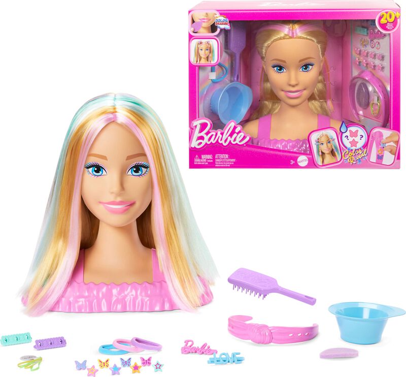 Mu&ntilde;eca Barbie Styling Head De Cabello Rubio Con... image number null