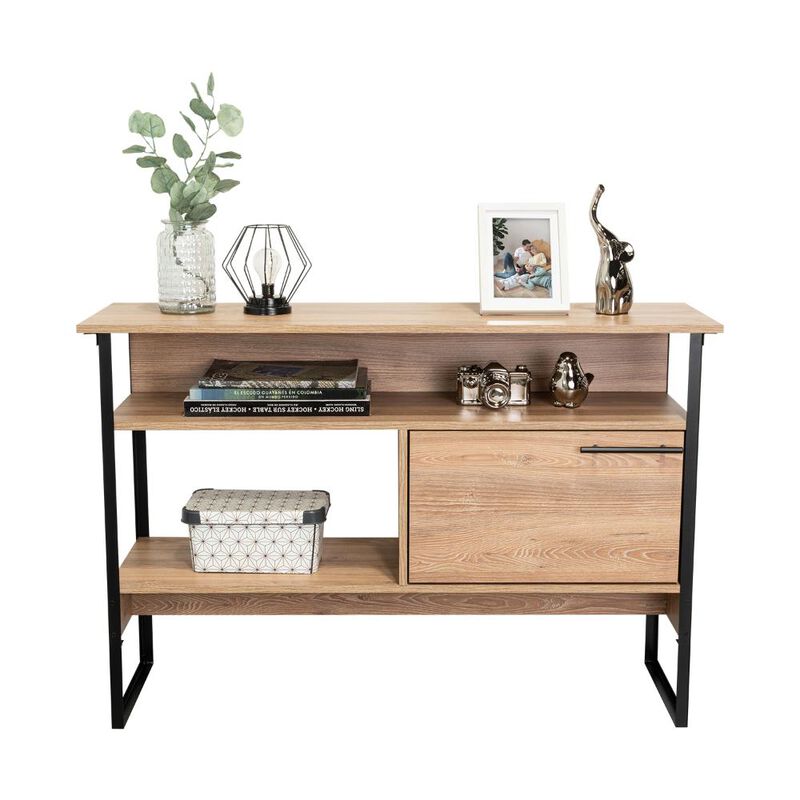 Mueble Auxiliar Recibidor Korina Miel Virtual M... image number null