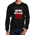 Sudadera De Cuello Redondo Word Art Para Hombre - Santa en la Chimenea - Negro