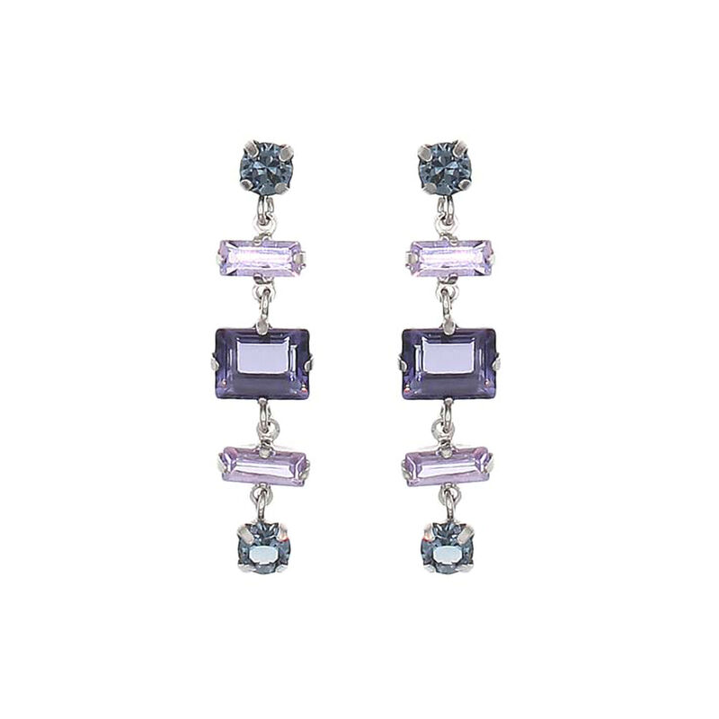 Aretes De Plata 925 Con Zirconias De Colores image number null