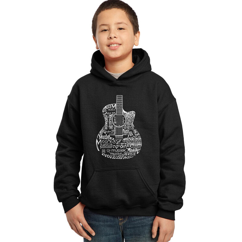 Sudadera Con Capucha Word Art Para Ni&ntilde;o - Guita... image number null